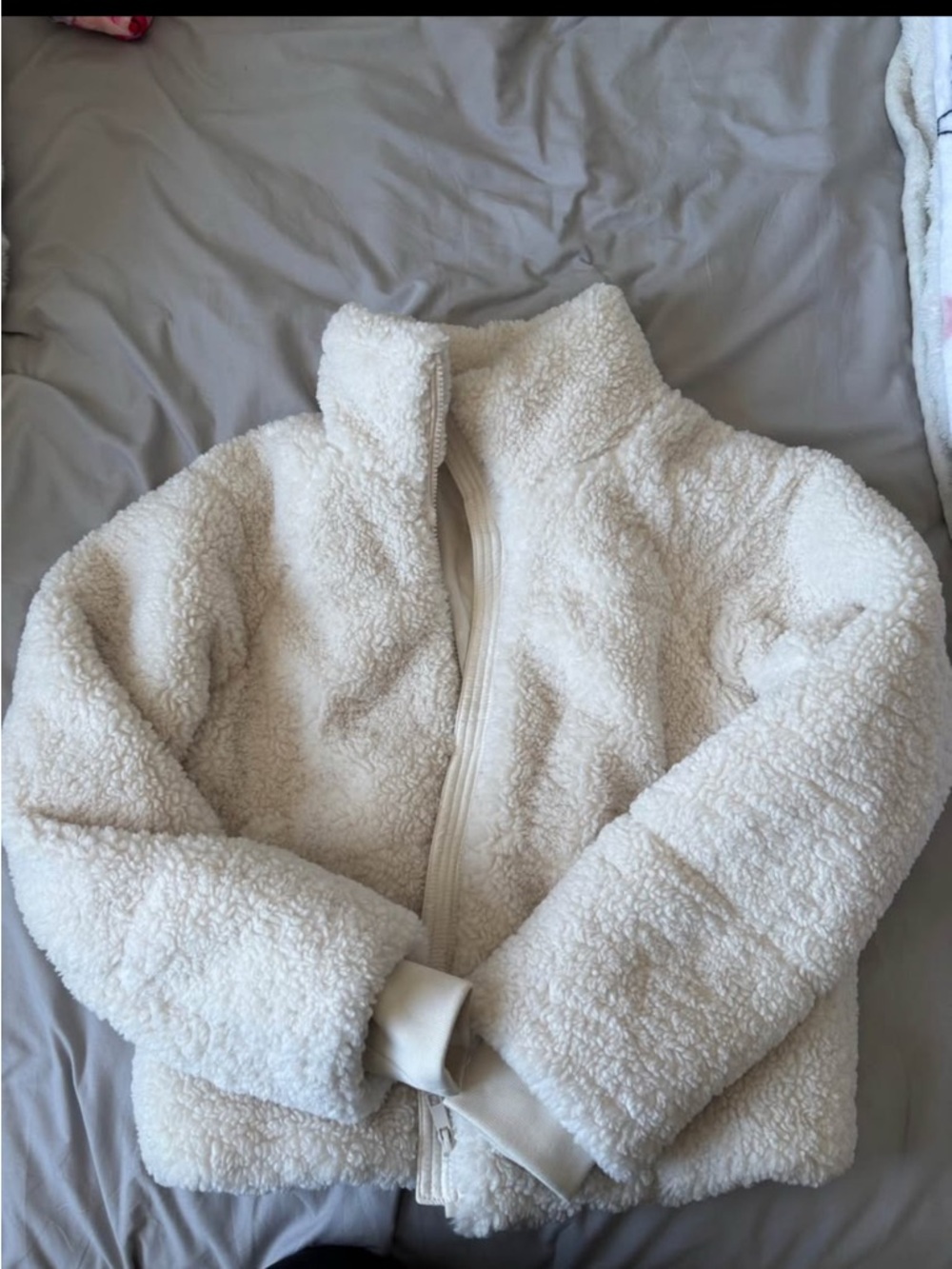 Ardene Cream Sherpa Puffer Jacket